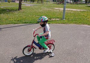 Bartek Smerf na rowerze
